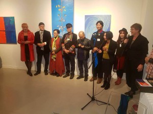 Chinesische und Deutsche Künstler zur Vernissage Kuratorin Ling Luo